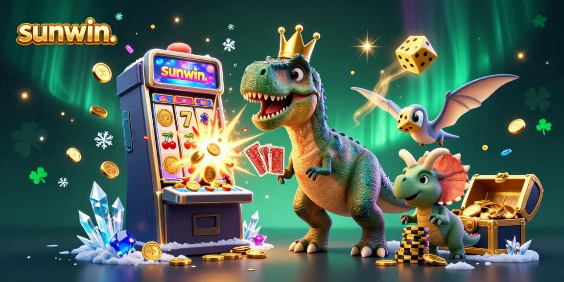Spin and win big with sunwin. Enjoy the thrilling slot jackpots in a fun fantasy casino scene.