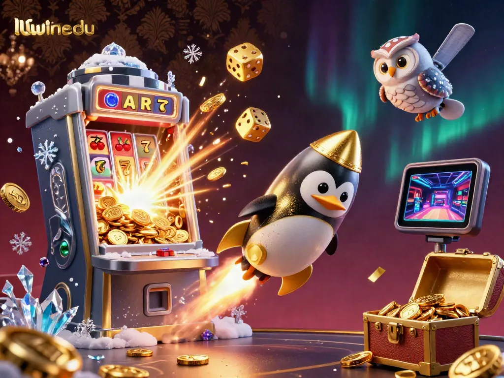 Experience thrilling casino adventures with llwinedu's vibrant illustration of an exhilarating gaming space.
