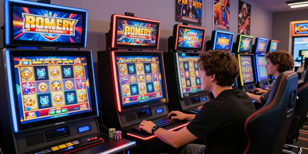 Pengalaman bermain slot online di Kangtoto dengan antusiasme pemain dan suasana gaming yang hidup.